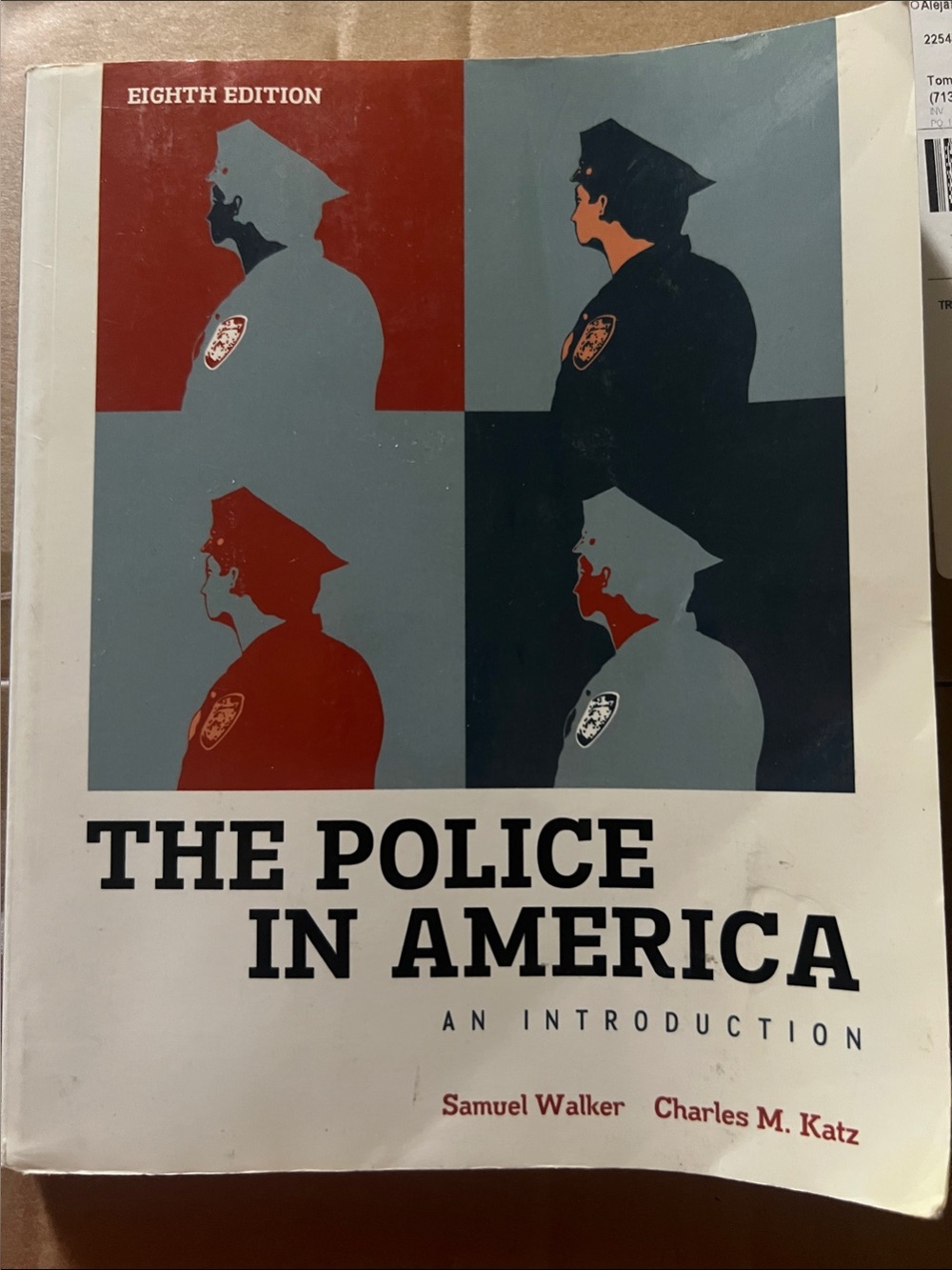 The Police in America — Red, Black & Gray Cover Coffee Table Book